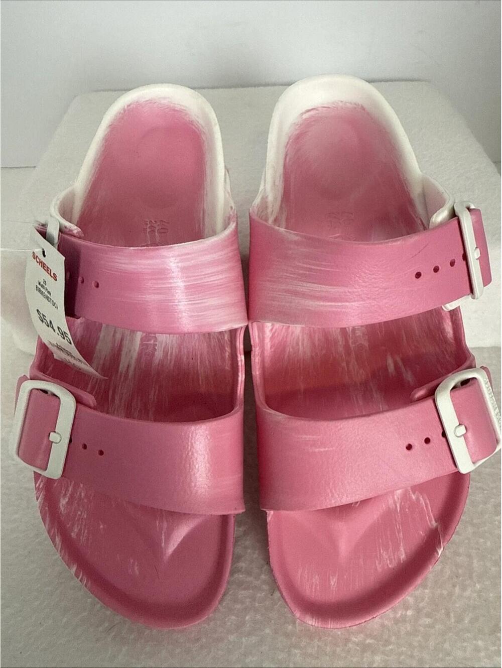 Birkenstock Arizona EVA Rubber Pink White Tie Dye EU 40 US Womens 9.5 NEW